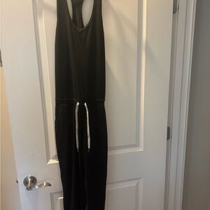 Vuori Black Jumpsuit with White Drawstring
